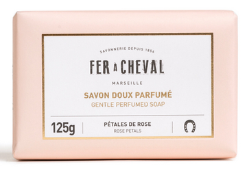 Jemné parfémované mýdlo - okvětní lístky růže 125 g Fer á Cheval